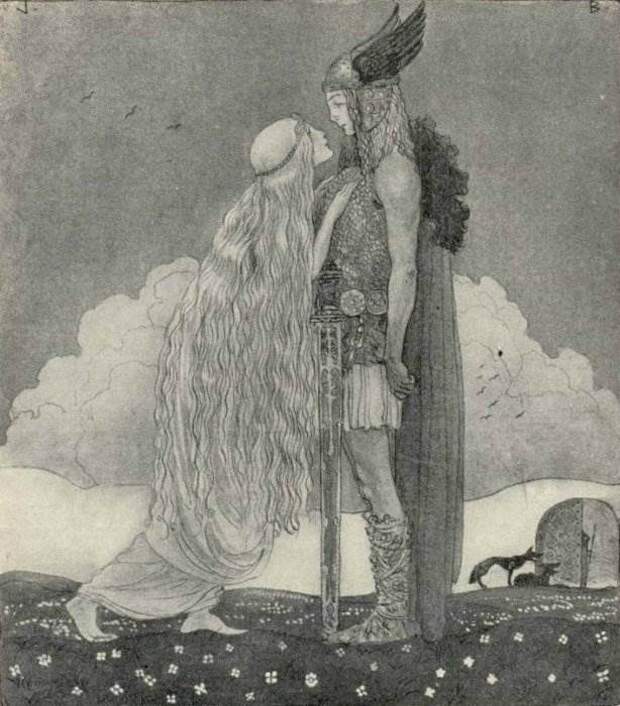 Фрейя и Тюр. Фрейю и других сказочных красавиц Йон рисовал с Эстер. Фрейя и Тюр. Фрейю и других сказочных красавиц Йон рисовал с Эстер.