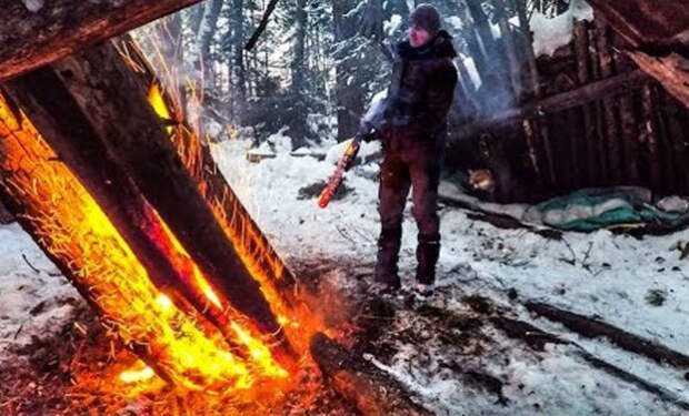 Вечный костер по совету егеря: горит всю ночь без подкидывания дров