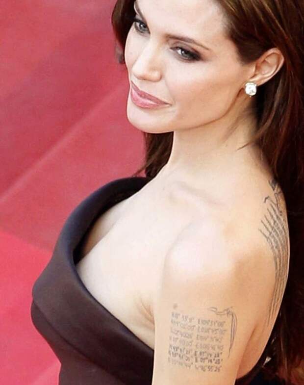 Анджелина Джоли: живая карта голливуд, звездные секреты, звезды, знаменитости, смысл татуировки, тайны звездной жизни, тату, татуировки