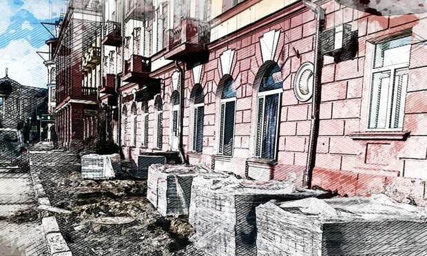 В Орле возле одноимённой гостиницы стартовали работы по благоустройству