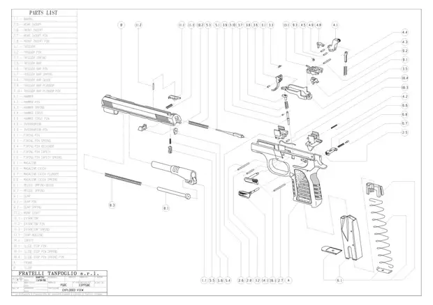 Tanfoglio Vendetta - схема разборки!