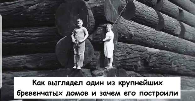 Как выглядел один из крупнейших бревенчатых домов и зачем его построили