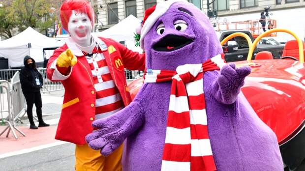 Ronald McDonald and Grimace