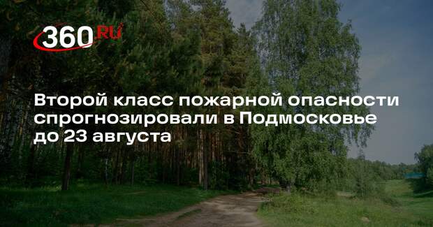 Второй класс пожарной опасности спрогнозировали в Подмосковье до 23 августа