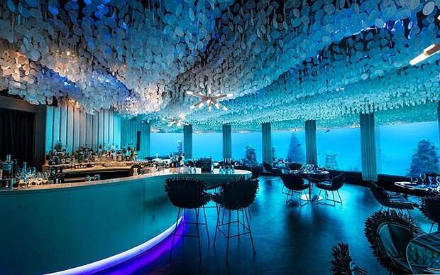 Subix - подводный ресторан, который является частью курорта Niyama Private Islands Maldives (Мальдивы). | Фото: smarthomemaking.com.