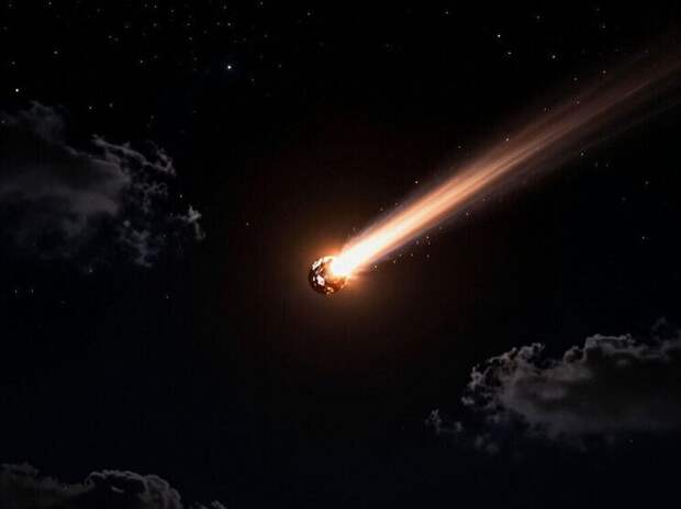 Был виден огненный шар. Метеорит пробил крышу дома