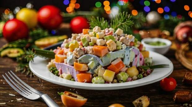 Бабушка приготовила целую ванну оливье на Новый год. Видео