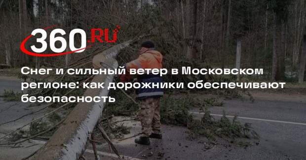 Снег и сильный ветер в Московском регионе: как дорожники обеспечивают безопасность
