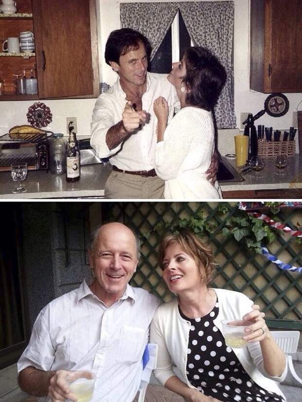 Пара в 1983 и в 2013 году Любовь, брак, пара, семья, тогда и сейчас, фото