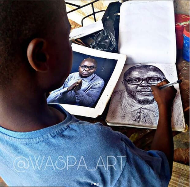 Карим рисует с фотографии. Instagram waspa_art. Карим рисует с фотографии. Instagram waspa_art.
