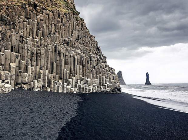 Черный пляж Вик, Исландия завораживающе, земля, интересное, красота, пейзажи, природа, фотомир