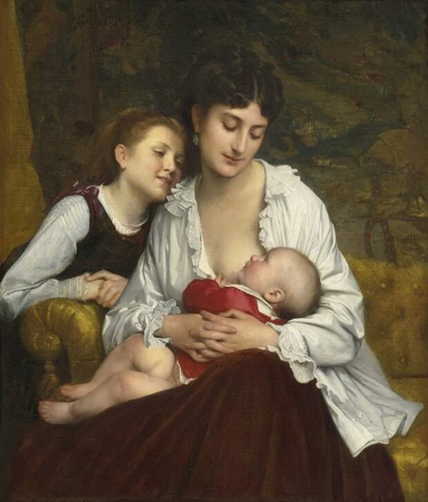 Материнская любовь (Motherly Love). (1872). Автор: Leon Bazile Perrault.