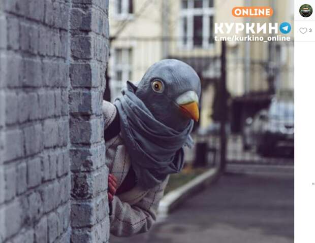 Фото дня: в Куркине появился человек-голубь