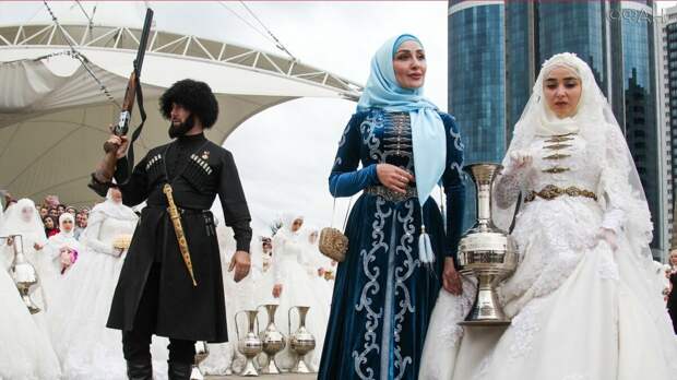 Свадьба в Чечне и такой грозной бывает. Особенно на день Грозного! 