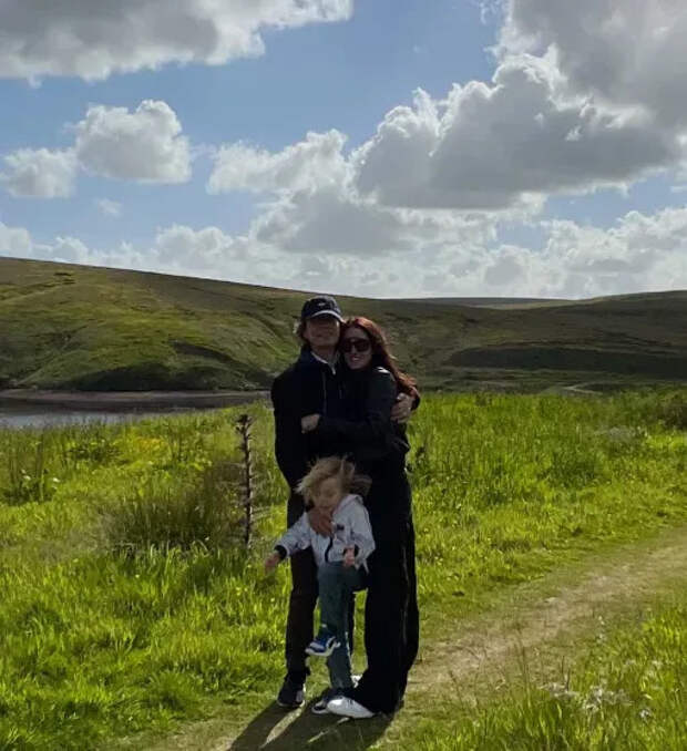 Мик Джаггер и Мелани Хэмрик с сыном