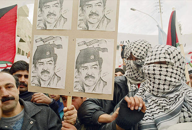 Демонстрация в поддержку Саддама в Иордании, 1991 год