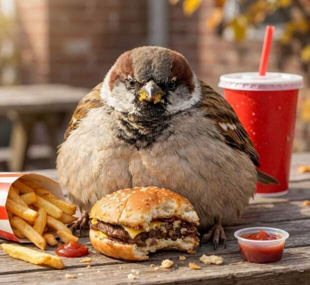 Действительно к важным новостям: воробьи в российских городах растолстели из-за