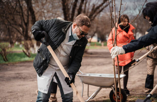 В Калининской ЦРБ прошедший субботник приурочили к возвращению привычного режима работы больницы