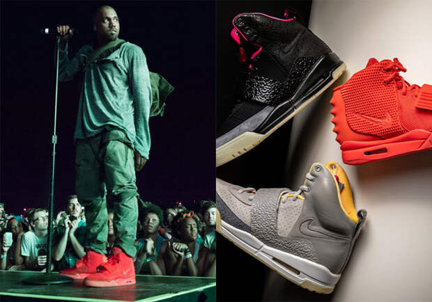 Канье Уэст и заметные Nike Air Yeezy. \ Фото: cheapsales2021.com. Канье Уэст и заметные Nike Air Yeezy. \ Фото: cheapsales2021.com.