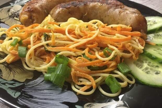Фото к рецепту: Легкие морковные спагетти