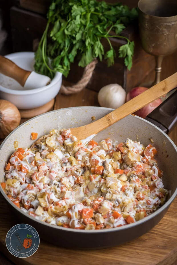 Конверты с курицей и овощами в слоеном тесте Из Одессы с морковью, Кулинария, Еда, Рецепт, Фотография, Длиннопост