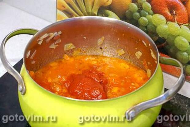 Густой томатный суп с белой фасолью, Шаг 07