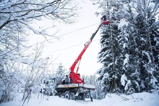 В Рязанском районе сегодня чистят линии электропередач от упавших деревьев