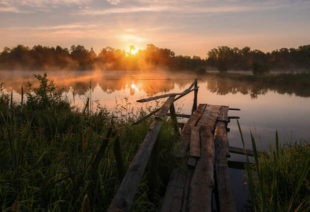 Рассвет в селе 