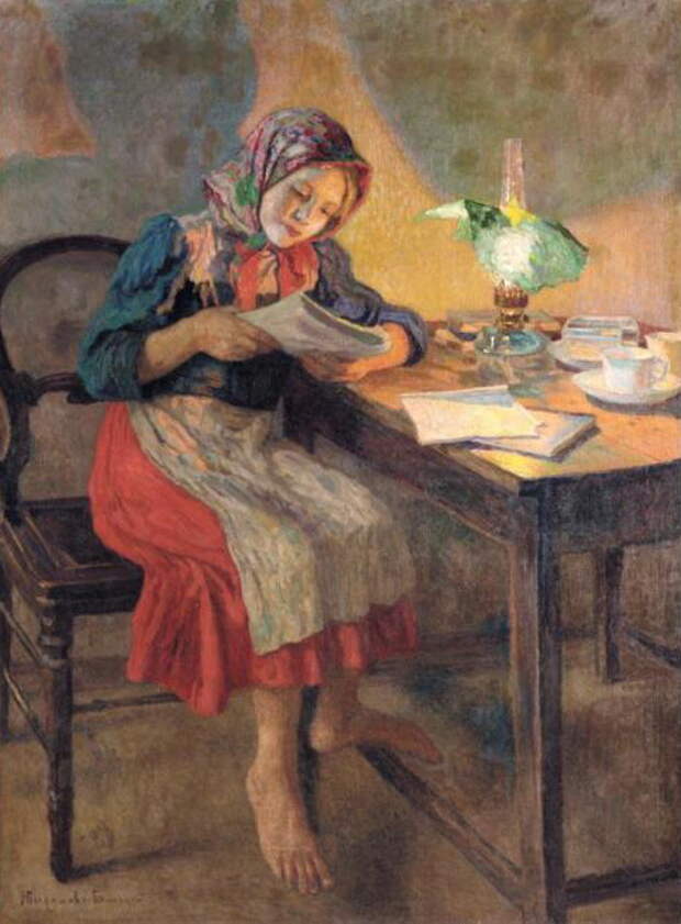 reading-by-the-lamp-schoolgirl