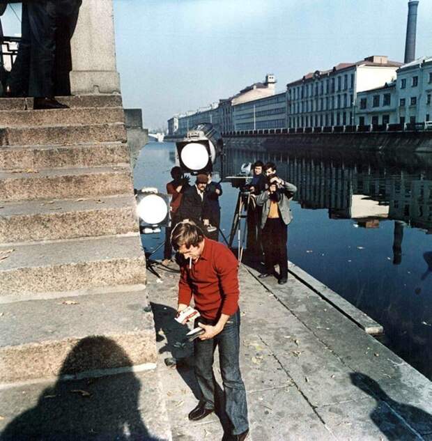 Рабочий момент съемок. Будапешт, июль 1974 года В. Высоцкий, Люди 20 века, редкие фотографии