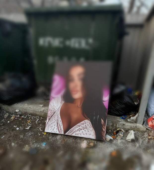 Выкинул бывшую… на мусорку? Во Владивостоке обнаружили загадочный портрет красивой леди