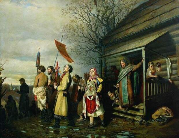 Василий Перов. Сельский крестный ход на Пасху: что на самом деле изображено на картине? история России, передвижники, русская живопись, длиннопост
