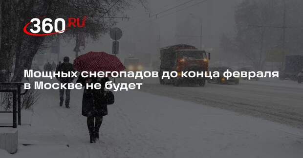 Синоптик Позднякова: в Москве до конца февраля не будет сильных снегопадов