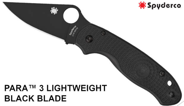 Нож Spyderco Para 3 Lightweight Black Blade