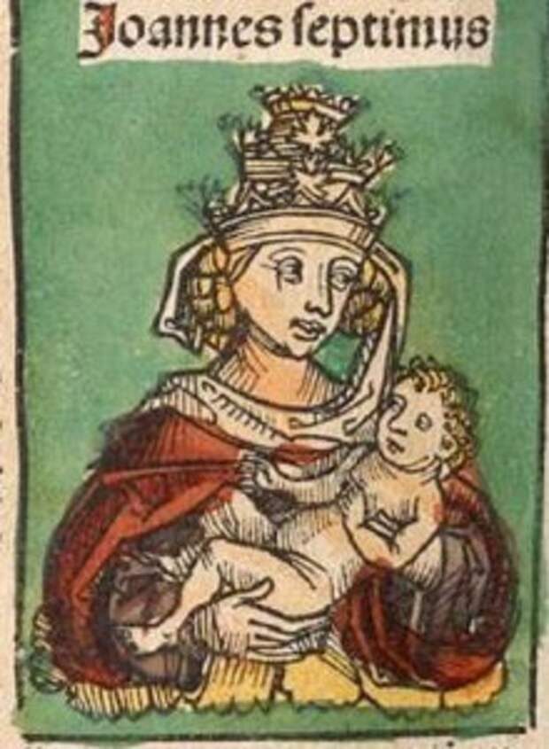 Картина с изображением Иоанны с ребенком