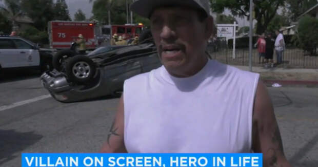 Дэнни Трэхо спас ребенка из горящего автомобиля