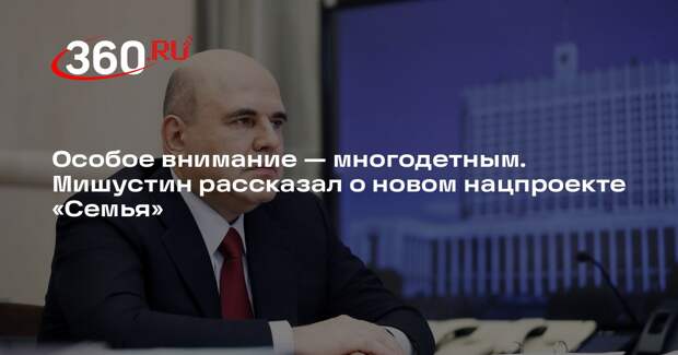Мишустин: в нацпроекте «Семья» особое внимание уделят многодетным россиянам