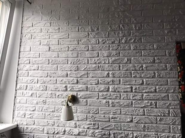 Имитация кирпичный стены своими руками школа ремонта, своими руками, лофт, кирпичная кладка, длиннопост