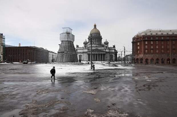 Ленинград 1942-2010 Исаакиевская площадь. У памятника Николаю I блокада, ленинград, победа