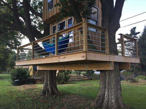 Каркасный домик на дереве с нуля