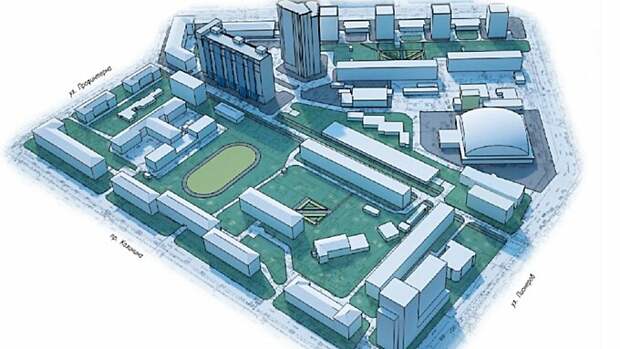 Проект планировки квартала рядом с ТРЦ 