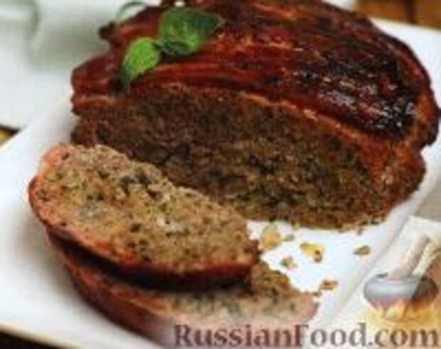 Фото к рецепту: Мясной "хлеб" (мясной рулет) из трех видов мяса