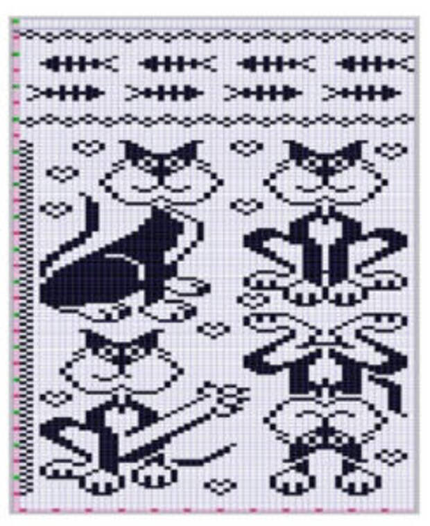 схема вышивка кошки крестом 5