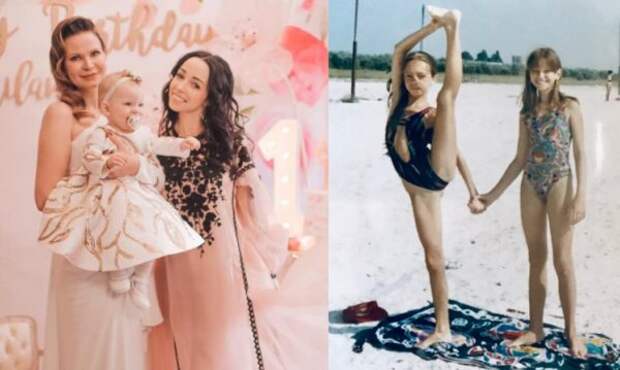 Екатерина Кухар в детстве и молодости - сравнение