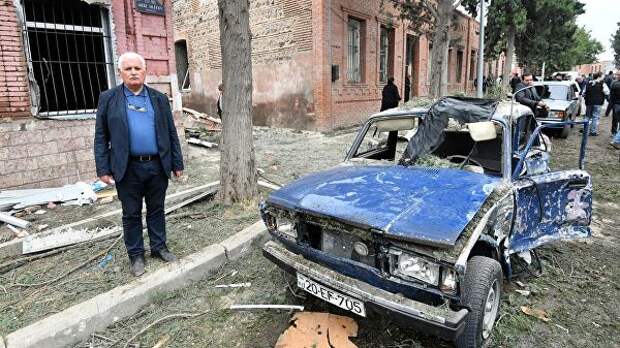 Последствия обстрела города Гянджа Последствия обстрела города Гянджа