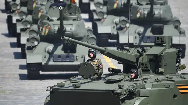 Генеральная репетиция парада Победы в Москве