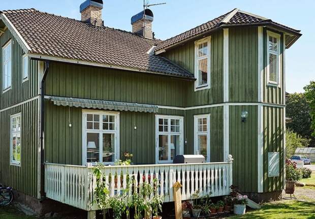 Красивый дачный домик молодой семьи в Швеции