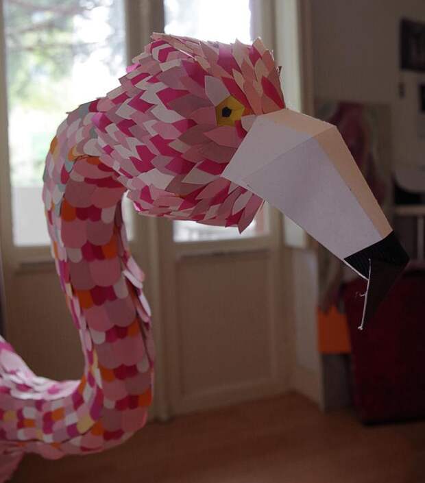 бумажная поделка фламинго своими руками
