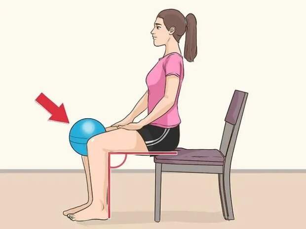 Как сидя на стуле можно подтянуть внутреннюю часть бедра