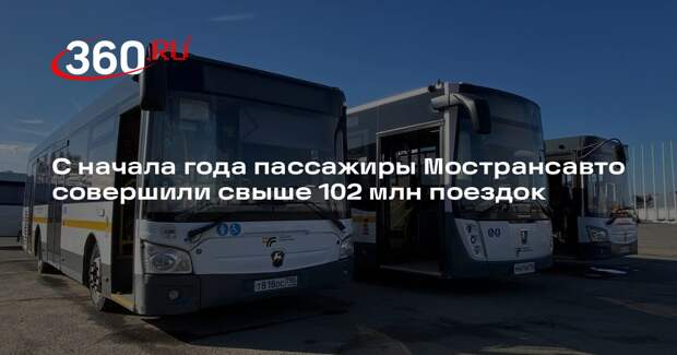 Свыше 102 миллионов поездок совершили пассажиры автобусов Мострансавто с начала года